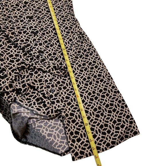 Laundry by Shelli Segal Button Down Bust Ruched Fitted Dress with Belt Size 14 - Picture 5 of 9